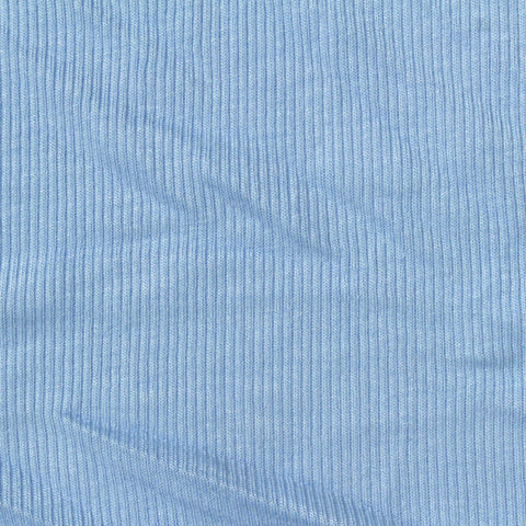 Viscose Stretch Rib Knit Fabric, 200 gsm, 130 cm — Blue, ref EF-258976