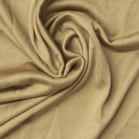 Polyester Stretch Milk Silk Knit Fabric, 135 gsm, 165 cm — Khaki