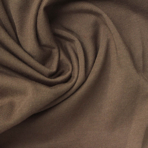 100% Cotton Jersey Knit Fabric, 180 gsm, 180 cm — Brown