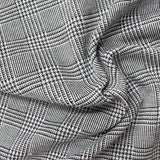 Black Plaid Knit, Poly-Viscose — photo 2
