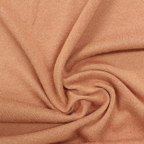 Viscose Polyester Stretch Chunky Knit Fabric, 170 gsm, 142 cm — Orange