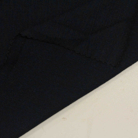 Viscose Polyester Stretch Chunky Knit Fabric, 200 gsm — Black