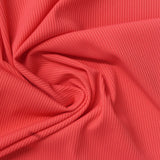 Nylon Stretch Rib Knit Fabric, 170 gsm, 135 cm — Red — photo 2
