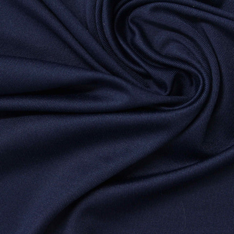 Nylon Stretch Milk Silk Knit Fabric, 145 gsm, 150 cm — Navy