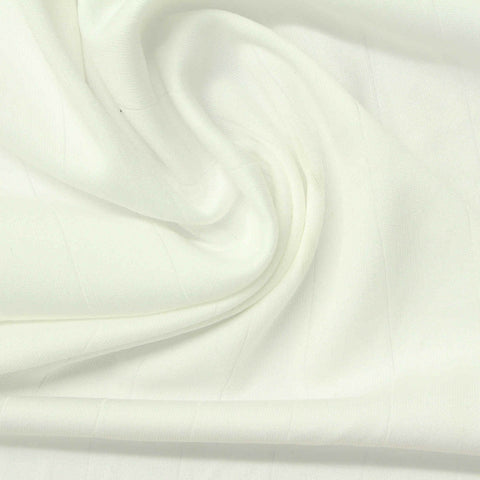 Off-White Vertical-Stripe Interlock Knit, Polyester