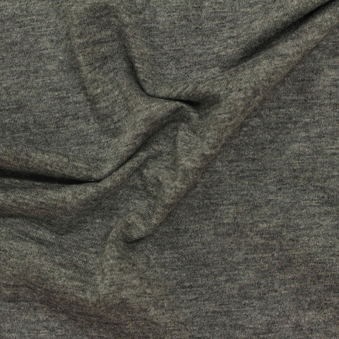 Dark Grey Marl Jersey Knit, Poly-Spandex