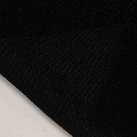 Polyester Stretch Chenille Fabric, 270 gsm, 150 cm — Black