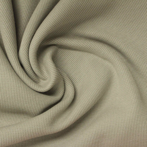 Polyester Cotton Stretch Knit Fabric, 370 gsm, 178 cm — Khaki