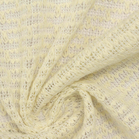 Cream Tone-on-Tone Chunky Knit, Poly-Cotton