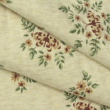 Brown Floral French Terry, Cotton-Poly — photo 2