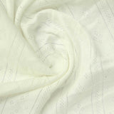Off-White Eyelet Rib Knit, Cotton — photo 2