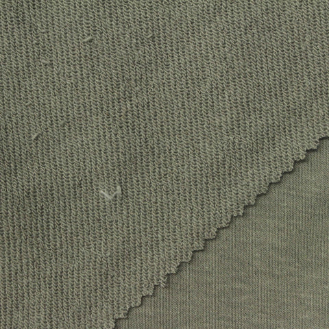 Cotton Polyester French Terry Fabric, 260 gsm, 180 cm — Green