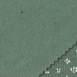 White Floral Rib Knit, Poly-Cotton — photo 2