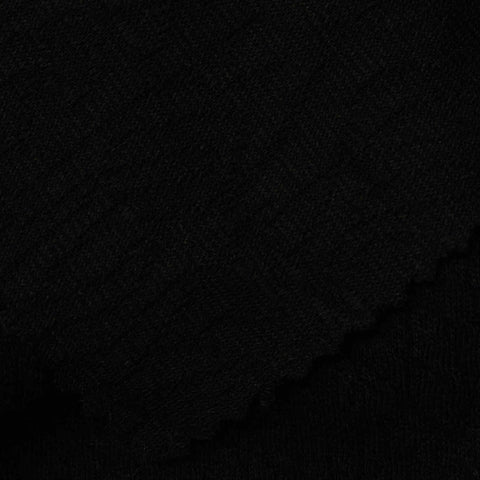 Jacquard Polyester Stretch Knit Fabric, 280 gsm, 150 cm — Black