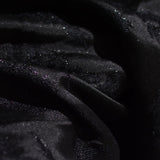 Black Tone-on-Tone Floral Jacquard, Polyester — photo 2