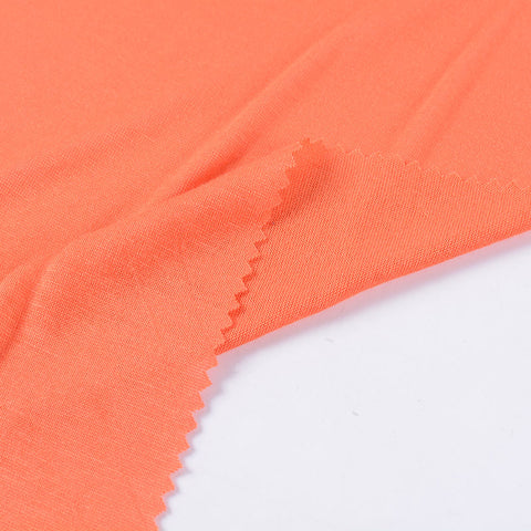 100% Viscose Jersey Knit Fabric, 125 gsm, 170 cm — Orange