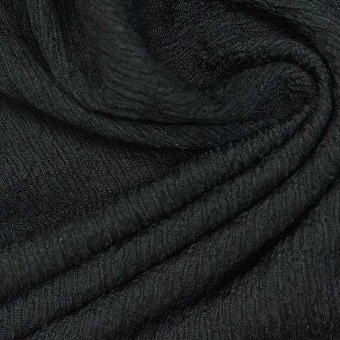 Crepe Fabric, 156 gsm, 155 cm — Black