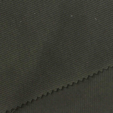 Dark Olive Ribbed Rib Knit, Cotton
