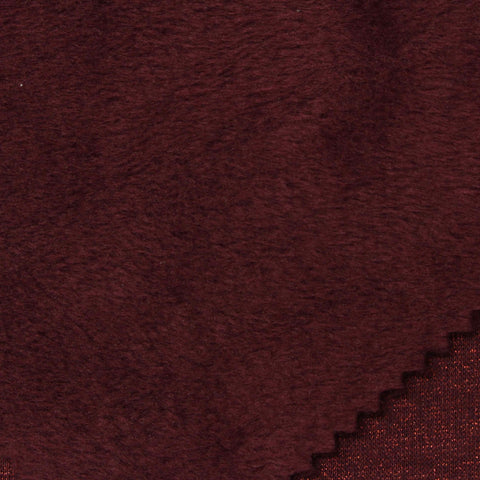 Dark Red Marl Velvet, Poly-Cotton
