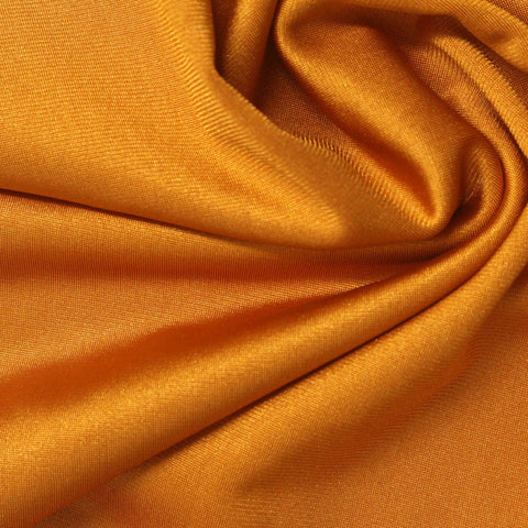 Polyester Stretch Warp Knit Fabric, 190 gsm, 150 cm — Orange