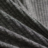 Dark Grey Heathered-Marl Rib Knit, Poly-Viscose — photo 2