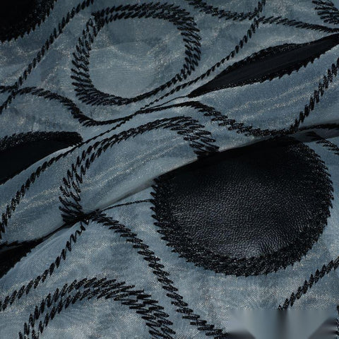 Black Lines Voile, Polyester