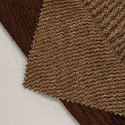 Polyester Viscose Scuba Knit Fabric, 269 gsm, 170 cm — Brown