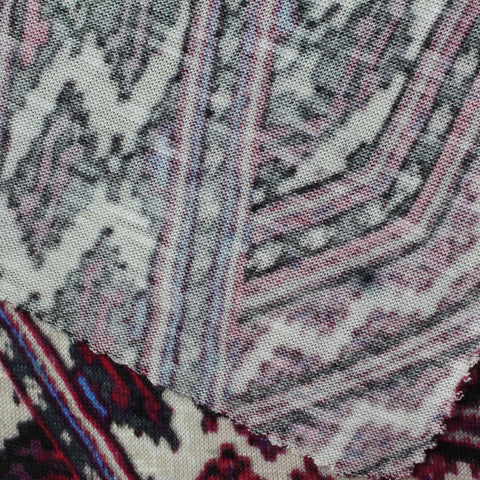 Jacquard Slub 100% Viscose Knit Fabric, 198 gsm, 140 cm — Multi