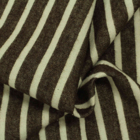 Dark Brown Stripe Woven, Cotton