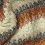 Cream Bold-Chevron Chunky Knit, Polyester — photo 2