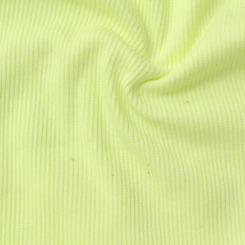 Light Lime Rib Knit, Cotton-Poly