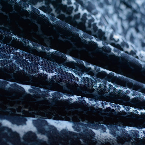Blue Leopard Knit, Polyester