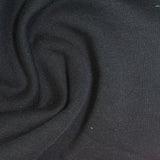 Brushed Polyester Cotton French Terry Fabric, 280 gsm, 150 cm — Black — photo 2