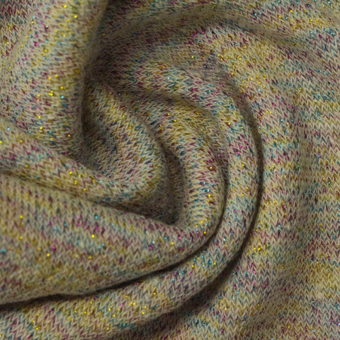 Yellow Flecks French Terry, Cotton