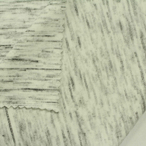 Light Cream Marl Jersey Knit, Viscose, 215 gsm