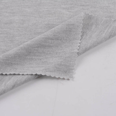 Light Grey Marl Jersey Knit, Viscose-Poly, 126 gsm