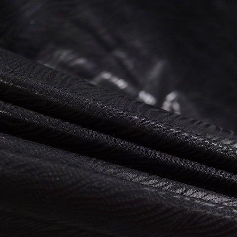Black Tone-on-Tone Zebra Knit, Polyester