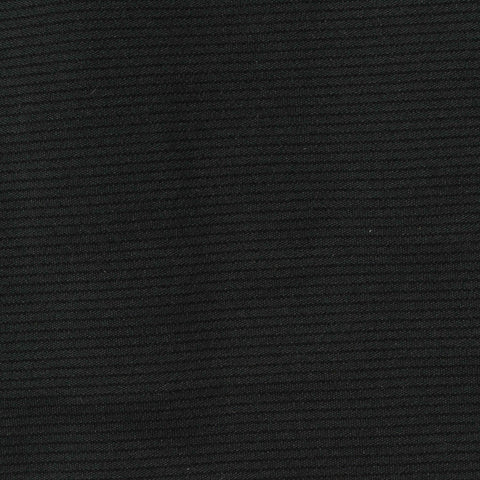 Striped Polyester Stretch Interlock Knit Fabric, 180 gsm, 150 cm — Black
