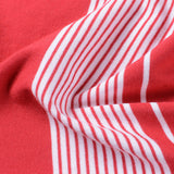 White Horizontal-Stripe Jersey Knit, Cotton-Modal — photo 2