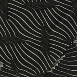Jacquard Polyester Stretch Crepe Fabric, 184 gsm, 158 cm — Black — photo 2
