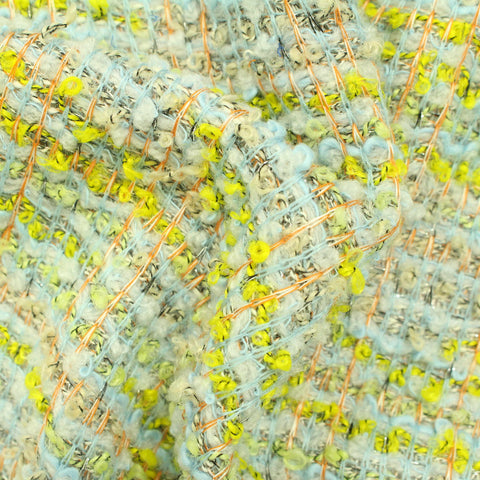 Yellow Textured Chunky Knit, Poly-Acrylic