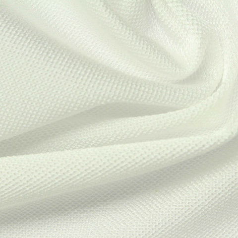 Polyester Stretch Mesh Fabric, 270 gsm, 155 cm — White