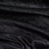 Black Tone-on-Tone Floral Jacquard, Poly-Viscose — photo 2