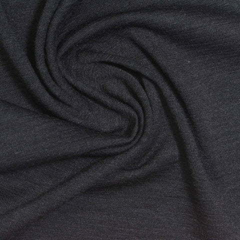 Dark Grey Marl Jersey Knit, Poly-Viscose, 204 gsm