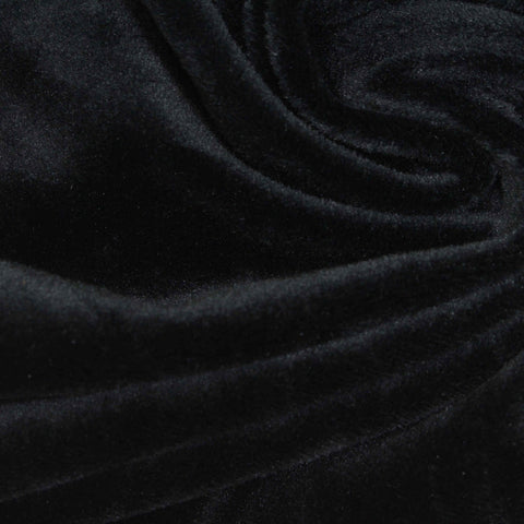 Polyester Stretch Knit Fabric, 240 gsm, 200 cm — Black