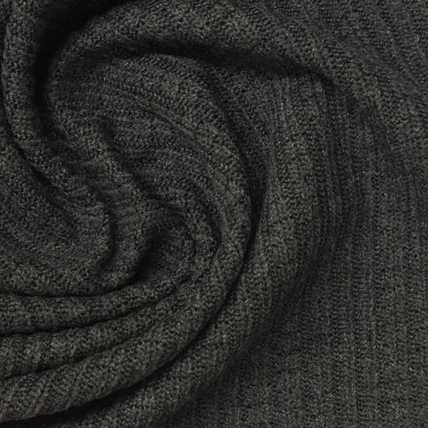 Jacquard Polyester Viscose Stretch Interlock Knit Fabric, 255 gsm, 166 cm — Grey