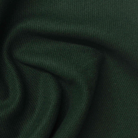 Brushed Polyester Viscose Stretch Twill Fabric, 370 gsm, 145 cm — Green