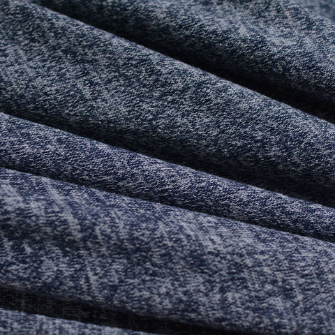 Dark Blue Marl Chunky Knit, Spandex
