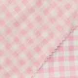 Pink Gingham French Terry, Polyester — photo 2
