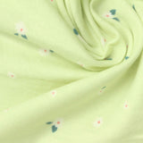 White Flowers Jersey Knit, Cotton — photo 2
